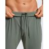 imageCRZ YOGA Athletic Joggers for Men 29  Lightweight Running Training Pants with Zip Pockets and Ankle ZippersGrey Sage