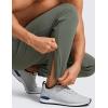 imageCRZ YOGA Athletic Joggers for Men 29  Lightweight Running Training Pants with Zip Pockets and Ankle ZippersGrey Sage