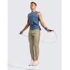 imageCRZ YOGA Athletic Joggers for Men 29  Lightweight Running Training Pants with Zip Pockets and Ankle ZippersKhali Barley