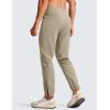imageCRZ YOGA Athletic Joggers for Men 29  Lightweight Running Training Pants with Zip Pockets and Ankle ZippersKhali Barley