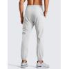 imageCRZ YOGA Athletic Joggers for Men 29  Lightweight Running Training Pants with Zip Pockets and Ankle ZippersPlatinum Grey