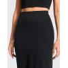 imageCRZ YOGA Butterlift Maxi Pencil Skirt for Women  High Waisted Bodycon Casual Travel Skort with Back SlitBlack