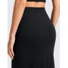 imageCRZ YOGA Butterlift Maxi Pencil Skirt for Women  High Waisted Bodycon Casual Travel Skort with Back SlitBlack
