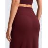 imageCRZ YOGA Butterlift Maxi Pencil Skirt for Women  High Waisted Bodycon Casual Travel Skort with Back SlitRed Merlot