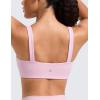 imageCRZ YOGA Butterlift Square Neck Sports Bras for Women  Padded Supportive Wide Straps Yoga Workout TopMilk Pink