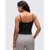 imageCRZ YOGA Butterluxe Double Lined Cami Tank Tops for Women  Yoga Casual Going Out Soft Scoop Neck Summer Sleeveless ShirtBlack