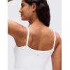 imageCRZ YOGA Butterluxe Double Lined Cami Tank Tops for Women  Yoga Casual Going Out Soft Scoop Neck Summer Sleeveless ShirtWhite