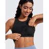 imageCRZ YOGA Butterluxe High Neck Tank Tops for Women  Racerback Workout Padded Yoga Athletic Camisole with Built in BraBlack