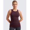 imageCRZ YOGA Butterluxe High Neck Tank Tops for Women  Racerback Workout Padded Yoga Athletic Camisole with Built in BraRipe Plum