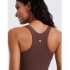 imageCRZ YOGA Butterluxe High Neck Tank Tops for Women  Racerback Workout Padded Yoga Athletic Camisole with Built in BraTaupe
