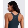 imageCRZ YOGA Butterluxe High Neck Tank Tops for Women  Racerback Workout Padded Yoga Athletic Camisole with Built in BraTrue Navy