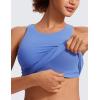 imageCRZ YOGA Butterluxe High Neck Tank Tops for Women  Racerback Workout Padded Yoga Athletic Camisole with Built in BraWild Indigo