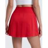 imageCRZ YOGA Butterluxe High Waisted Tennis Skirts for Women  Mini Lined A Line Golf Casual Skort with Inner PocketsAurora Red