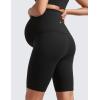 imageCRZ YOGA Butterluxe Maternity Biker Shorts 8  Over The Belly Pregnancy Yoga Workout Womens Activewear Buttery SoftBlack