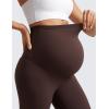 imageCRZ YOGA Butterluxe Maternity Biker Shorts 8  Over The Belly Pregnancy Yoga Workout Womens Activewear Buttery SoftHot Fudge Brown