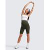 imageCRZ YOGA Butterluxe Maternity Biker Shorts 8  Over The Belly Pregnancy Yoga Workout Womens Activewear Buttery SoftOlive Green