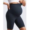 imageCRZ YOGA Butterluxe Maternity Biker Shorts 8  Over The Belly Pregnancy Yoga Workout Womens Activewear Buttery SoftTrue Navy
