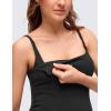 imageCRZ YOGA Butterluxe Maternity Clip Down Nursing Tank Tops  Adjustable Straps Womens Pregnancy Casual Cami Shirt Built in BraBlack
