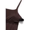 imageCRZ YOGA Butterluxe Maternity Clip Down Nursing Tank Tops  Adjustable Straps Womens Pregnancy Casual Cami Shirt Built in BraHot Fudge Brown