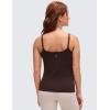 imageCRZ YOGA Butterluxe Maternity Clip Down Nursing Tank Tops  Adjustable Straps Womens Pregnancy Casual Cami Shirt Built in BraHot Fudge Brown