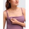 imageCRZ YOGA Butterluxe Maternity Clip Down Nursing Tank Tops  Adjustable Straps Womens Pregnancy Casual Cami Shirt Built in BraLight Lavender