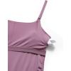 imageCRZ YOGA Butterluxe Maternity Clip Down Nursing Tank Tops  Adjustable Straps Womens Pregnancy Casual Cami Shirt Built in BraLight Lavender