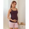 imageCRZ YOGA Butterluxe Maternity Clip Down Nursing Tank Tops  Adjustable Straps Womens Pregnancy Casual Cami Shirt Built in BraRipe Plum