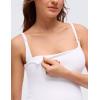 imageCRZ YOGA Butterluxe Maternity Clip Down Nursing Tank Tops  Adjustable Straps Womens Pregnancy Casual Cami Shirt Built in BraWhite