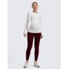 imageCRZ YOGA Butterluxe Maternity Leggings 25  Over The Belly Buttery Soft Workout Activewear Yoga Womens Pregnancy PantsRed Merlot