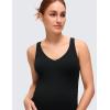 imageCRZ YOGA Butterluxe Maternity V Neck Mini Dress Linerless  Ruched Tennis Athletic Casual Pregnancy Womens Bodycon SummerBlack