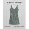 imageCRZ YOGA Butterluxe Maternity V Neck Mini Dress Linerless  Ruched Tennis Athletic Casual Pregnancy Womens Bodycon SummerGrey Sage