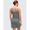 imageCRZ YOGA Butterluxe Maternity V Neck Mini Dress Linerless  Ruched Tennis Athletic Casual Pregnancy Womens Bodycon SummerGrey Sage