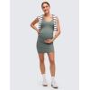 imageCRZ YOGA Butterluxe Maternity V Neck Mini Dress Linerless  Ruched Tennis Athletic Casual Pregnancy Womens Bodycon SummerGrey Sage