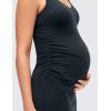 imageCRZ YOGA Butterluxe Maternity V Neck Mini Dress Linerless  Ruched Tennis Athletic Casual Pregnancy Womens Bodycon SummerTrue Navy