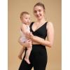 imageCRZ YOGA Butterluxe Maternity V Neck Nursing Bras  Wireless Sleep Breastfeeding Lounge Womens Pregnancy Bralette ComfyBlack