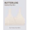 imageCRZ YOGA Butterluxe Maternity V Neck Nursing Bras  Wireless Sleep Breastfeeding Lounge Womens Pregnancy Bralette ComfyMojave Tan
