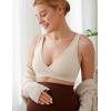 imageCRZ YOGA Butterluxe Maternity V Neck Nursing Bras  Wireless Sleep Breastfeeding Lounge Womens Pregnancy Bralette ComfyMojave Tan