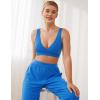 imageCRZ YOGA Butterluxe Maternity V Neck Nursing Bras  Wireless Sleep Breastfeeding Lounge Womens Pregnancy Bralette ComfySparkle Blue