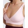 imageCRZ YOGA Butterluxe Maternity V Neck Nursing Bras  Wireless Sleep Breastfeeding Lounge Womens Pregnancy Bralette ComfyStrawberry Pink