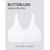 imageCRZ YOGA Butterluxe Maternity V Neck Nursing Bras  Wireless Sleep Breastfeeding Lounge Womens Pregnancy Bralette ComfyWhite