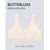 imageCRZ YOGA Butterluxe Maternity V Neck Nursing Bras  Wireless Sleep Breastfeeding Lounge Womens Pregnancy Bralette ComfyWhite Apricot