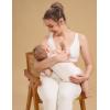 imageCRZ YOGA Butterluxe Maternity V Neck Nursing Bras  Wireless Sleep Breastfeeding Lounge Womens Pregnancy Bralette ComfyWhite Apricot