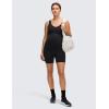 imageCRZ YOGA Butterluxe Maternity V Neck Workout Romper  Casual Sleeveless Shorts Jumpsuit Pregnancy Womens One Piece BodysuitBlack