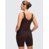 imageCRZ YOGA Butterluxe Maternity V Neck Workout Romper  Casual Sleeveless Shorts Jumpsuit Pregnancy Womens One Piece BodysuitHot Fudge Brown