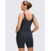 imageCRZ YOGA Butterluxe Maternity V Neck Workout Romper  Casual Sleeveless Shorts Jumpsuit Pregnancy Womens One Piece BodysuitTrue Navy