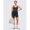 imageCRZ YOGA Butterluxe Maternity V Neck Workout Romper  Casual Sleeveless Shorts Jumpsuit Pregnancy Womens One Piece BodysuitTrue Navy