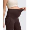 imageCRZ YOGA Butterluxe Maternity Wide Leg Pants Pockets 315  Over The Belly Workout Yoga Lounge Womens PregnancyHot Fudge Brown