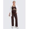 imageCRZ YOGA Butterluxe Maternity Wide Leg Pants Pockets 315  Over The Belly Workout Yoga Lounge Womens PregnancyHot Fudge Brown