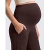 imageCRZ YOGA Butterluxe Maternity Wide Leg Pants Pockets 315  Over The Belly Workout Yoga Lounge Womens PregnancyHot Fudge Brown