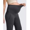 imageCRZ YOGA Butterluxe Maternity Wide Leg Pants Pockets 315  Over The Belly Workout Yoga Lounge Womens PregnancyMysterious Grey